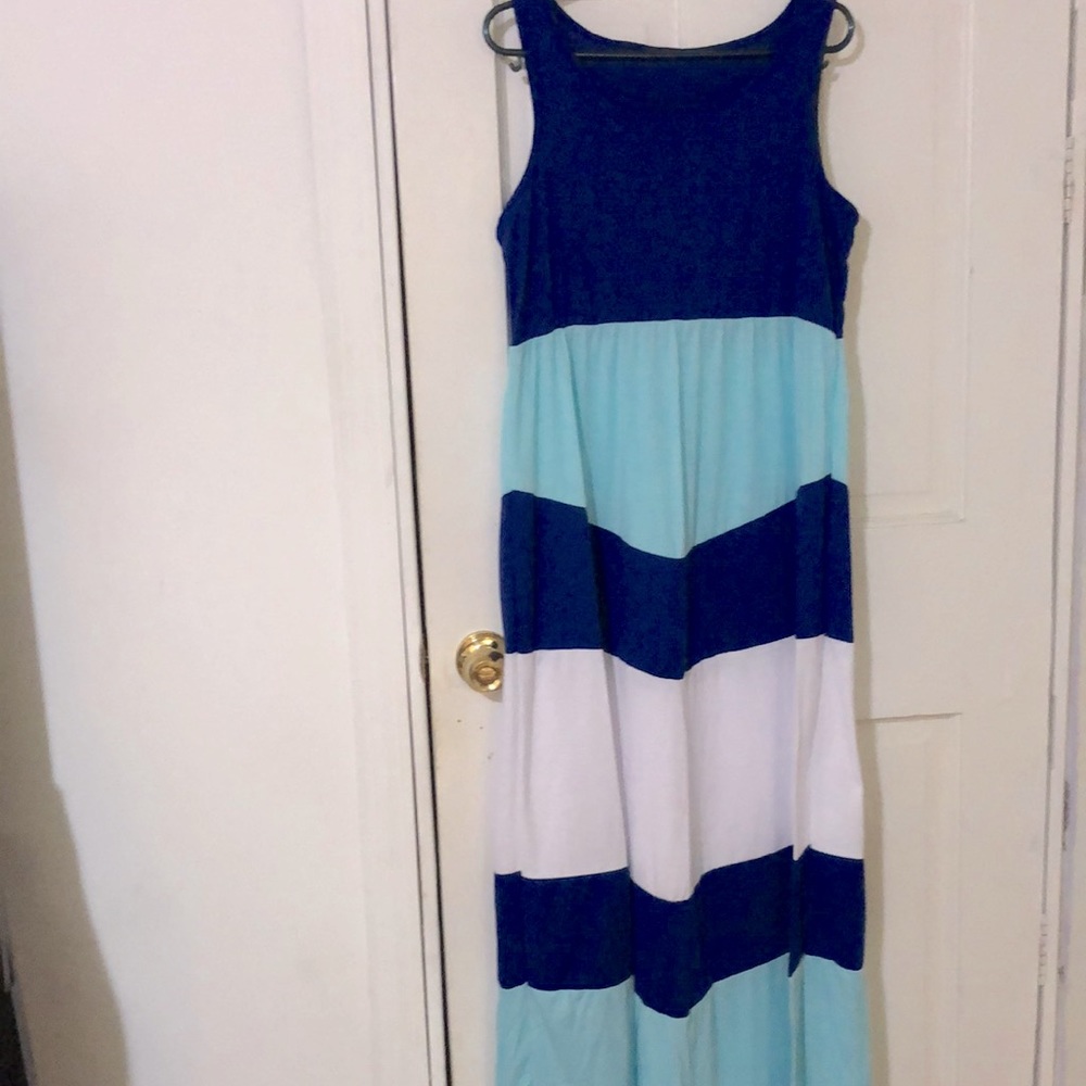 Long colorful ladies dress